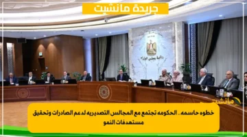 خطوة حاسمة.. الحكومة تجتمع مع المجالس التصديرية لدعم الصادرات وتحقيق مستهدفات النمو 1